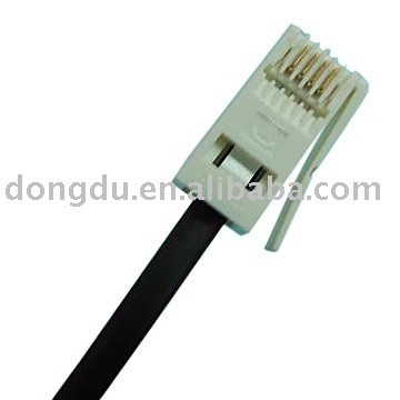 UK telephone cable with 6 way plug